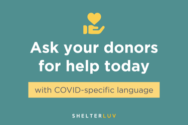 Ask your donors for help today, and use COVID-specific language